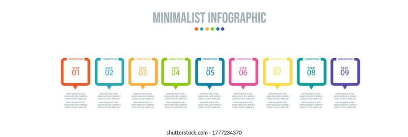 Business data visualization. Process chart. Abstract elements of graph, diagram with steps, options, parts or processes. Vector business template for presentation. Creative concept for infographic.
