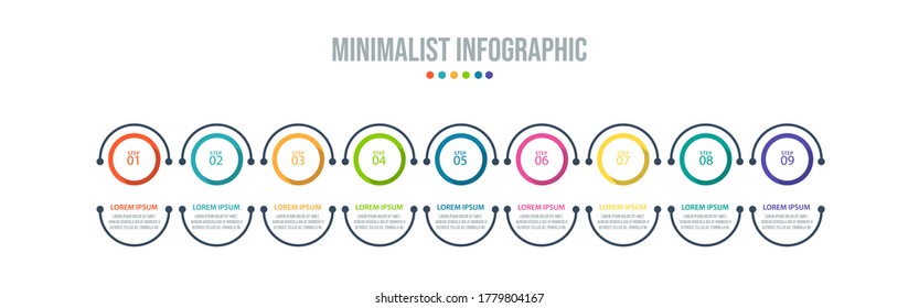 Business data visualization. Process chart. Abstract elements of graph, diagram with steps, options, parts or processes. Vector business template for presentation. Creative concept for infographic.
