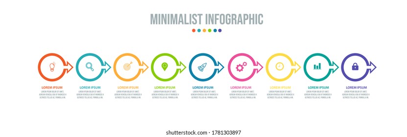 Business data visualization. Process chart. Abstract elements of graph, diagram with steps, options, parts or processes. Vector business template for presentation. Creative concept for infographic.
