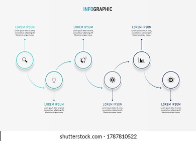 Business data visualization. Process chart. Abstract elements of graph, diagram with steps, options, parts or processes. Vector business template . Creative concept for infographic.