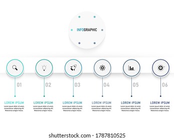 Business data visualization. Process chart. Abstract elements of graph, diagram with steps, options, parts or processes. Vector business template . Creative concept for infographic.