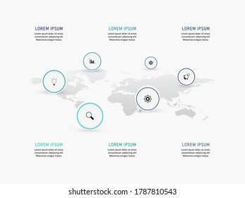 Business data visualization. Process chart. Abstract elements of graph, diagram with steps, options, parts or processes. Vector business template . Creative concept for infographic.