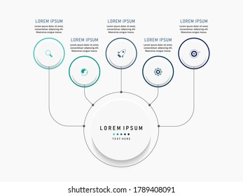 Business data visualization. Process chart. Abstract elements of graph, diagram with steps, options, parts or processes. Vector business template . Creative concept for infographic. 