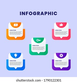 Business data visualization. Process chart. Abstract elements of graph, diagram with steps, options, parts or processes. Vector business template for presentation. Creative concept for infographic.