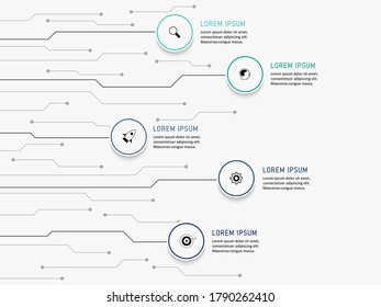 Business data visualization. Process chart. Abstract elements of graph, diagram with steps, options, parts or processes. Vector business template . Creative concept for infographic. 