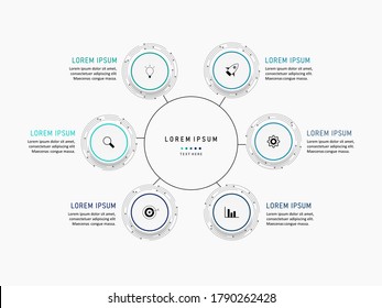 Business data visualization. Process chart. Abstract elements of graph, diagram with steps, options, parts or processes. Vector business template . Creative concept for infographic. 