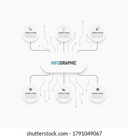 Business data visualization. Process chart. Abstract elements of graph, diagram with steps, options, parts or processes. Vector business template . Creative concept for infographic. 