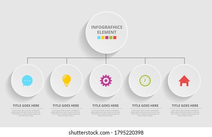 Business data visualization. Process chart. Abstract elements of graph, diagram with steps, options, parts or processes. Vector business template for presentation. Creative concept for infographic.