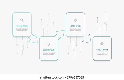Business data visualization. Process chart. Abstract elements of graph, diagram with steps, options, parts or processes. Vector business template . Creative concept for infographic. 