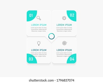 Business data visualization. Process chart. Abstract elements of graph, diagram with steps, options, parts or processes. Vector business template . Creative concept for infographic. 