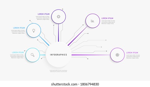 Business data visualization. Process chart. Abstract elements of graph, diagram with steps, options, parts or processes. Vector business template . Creative concept for infographic. 