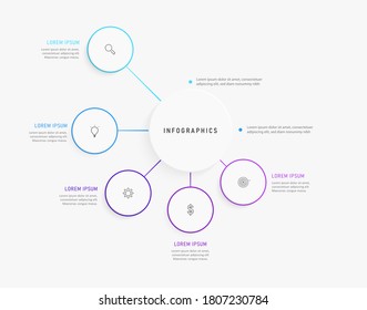 Business data visualization. Process chart. Abstract elements of graph, diagram with steps, options, parts or processes. Vector business template . Creative concept for infographic. 