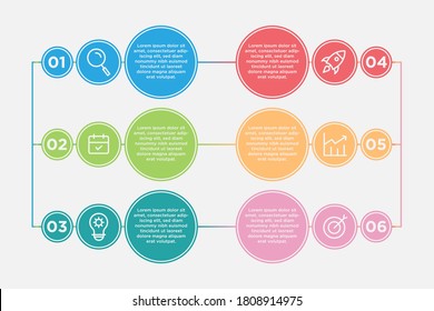 Business data visualization. Process chart. Abstract elements of graph, diagram with steps, options, parts or processes. Vector business template for presentation. Creative concept for info graphic.