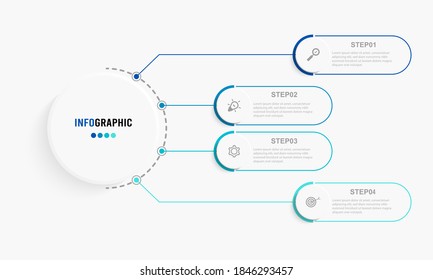 Business data visualization. Process chart. Abstract elements of graph, diagram with steps, options, parts or processes. Vector business template for presentation. Creative concept for infographic.