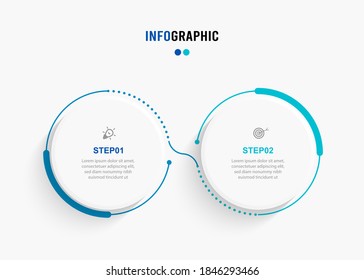 Business data visualization. Process chart. Abstract elements of graph, diagram with steps, options, parts or processes. Vector business template for presentation. Creative concept for infographic.