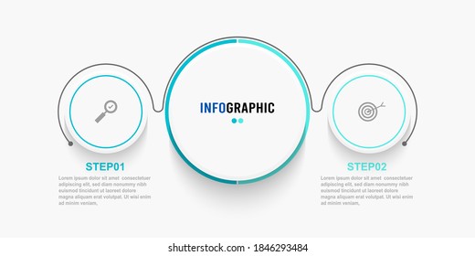 Business data visualization. Process chart. Abstract elements of graph, diagram with steps, options, parts or processes. Vector business template for presentation. Creative concept for infographic.