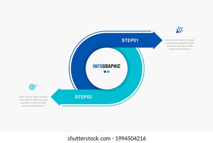 Business data visualization. Process chart. Abstract elements of graph, diagram with steps, options, parts or processes. Vector business template for presentation. Creative concept for infographic