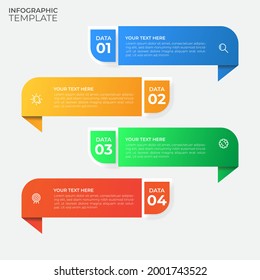 Business data visualization. Process chart. with four options. Abstract element of graph, diagram, step, option, processes. Vector business template for presentation. Creative concept for infographic.