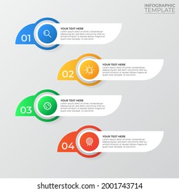Business data visualization. Process chart. with four options. Abstract element of graph, diagram, step, option, processes. Vector business template for presentation. Creative concept for infographic.