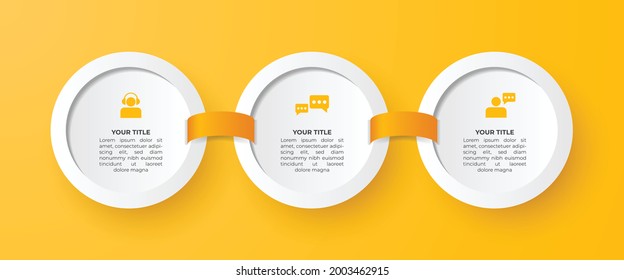 Business data visualization. Process chart. with three options. Abstract element of graph, diagram, step, option, processes. Vector business template for presentation. Creative concept for infographic