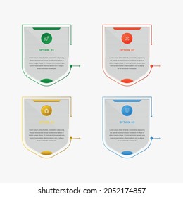 Business data visualization. Process chart. Abstract elements of graph, diagram with steps, options, parts or processes. business template for presentation. Creative infographic.