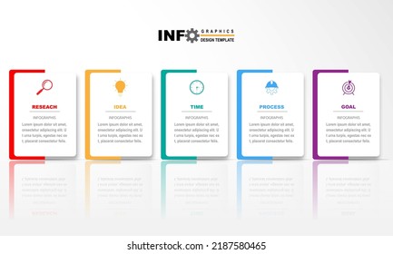 Business data visualization. Process chart. Abstract elements of graphs, diagrams with steps, options, sections or processes. Vector business template for presentations. Creative concept for infograph