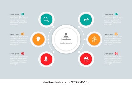 Business data visualization. Process chart. Abstract elements of graphs, diagrams with steps, options, sections or processes. Vector business template for presentations. Creative concept for infograph