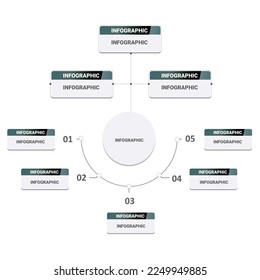 Business data visualization. Process chart. Abstract elements of graph, diagram with steps, options, parts or processes. Vector business template for presentation. Creative concept for infographic.