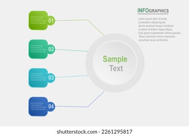 For business data visualization. Process chart. Abstract elements of graph, diagram with 4 steps, options, parts or processes.  business template for presentation. Creative concept for infographic