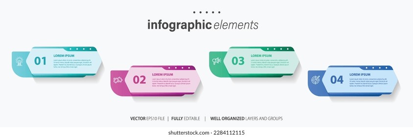 Business data visualization. Process chart. Abstract elements of graph, diagram with steps, options, parts or processes. Vector business template for presentation. Creative concept for infographic.
