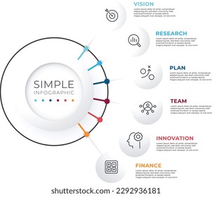 Business data visualization. Process chart. Abstract elements of graph, Parts or Processes. Business presentation.