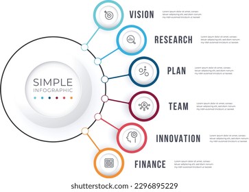 Business data visualization. Process chart. Abstract elements of graph, Parts or Processes. Business presentation.