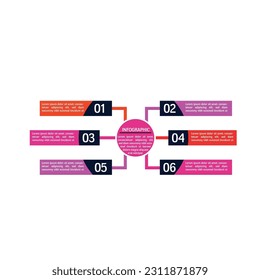 Business data visualization. Process chart. Abstract elements of graph, diagram with steps, options, parts or processes. Vector business template for presentation. Creative concept for infographic