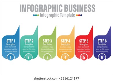 Business data visualization. Process chart. Abstract elements of graph, diagram with steps, options, parts or processes. Vector business template for presentation. Creative concept for infographic.