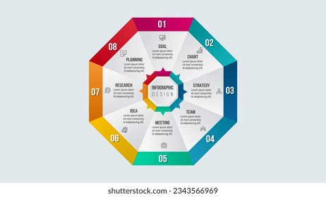 Business data visualization. Process chart. Abstract elements of graph, diagram with steps, options, parts or processes. Vector business template for presentation. Creative concept for infographic.