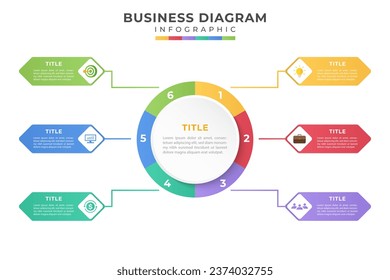 Visualización de datos empresariales. gráfico de procesos. elemento gráfico abstracto, diagrama con pasos, opciones, partes o procesos. Plantilla de vector de negocio para presentaciones.