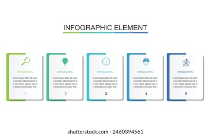 Business data visualization. Process chart. Abstract elements of graphs, diagrams with steps, options, sections or processes. Vector business template for presentations. Creative concept for infograph