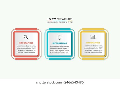 Business data visualization. Process chart. Abstract elements of graphs, diagrams with steps, options, sections or processes.