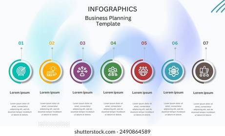 Business data visualization. Process chart. Abstract elements of graph, diagram with steps, options, parts or processes. Vector business template for presentation. Creative concept for infographic.