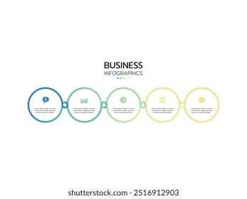 Business data visualization. Process chart. Abstract elements of graph, diagram with 5 steps, options, parts or processes. Vector business template for presentation. Creative concept for infographic.