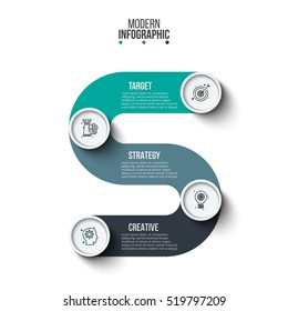 Business data visualization. Process chart. Abstract elements of graph, diagram with 4 steps, options, parts or processes. Vector business template for presentation. Creative concept for infographic.