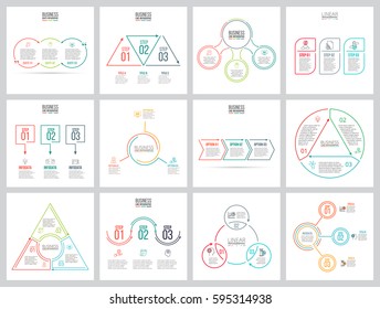 Business data visualization. Process chart. Abstract elements of graph, diagram with 3 steps, options, parts or processes. Vector business template for presentation. Creative concept for infographic.