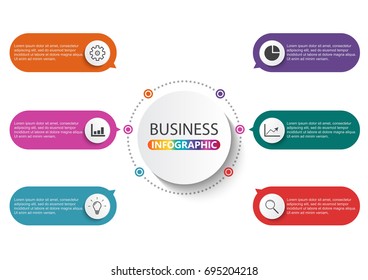 Business data visualization. Process chart. Abstract elements of graph, diagram with steps, options, parts or processes. Vector business template for presentation. Creative concept for infographic.