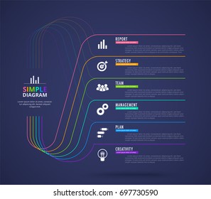 Business data visualization. Process chart. Abstract elements of graph, diagram with 6 steps, Parts or Processes. Business presentation.