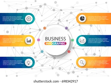 Business data visualization. Process chart. Abstract elements of graph, diagram with steps, options, parts or processes. Vector business template for presentation. Creative concept for infographic.
