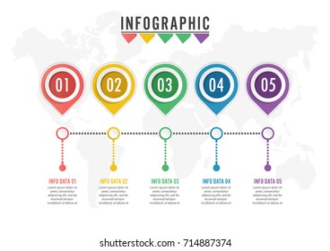Business data visualization. Process chart. Abstract elements of graph, diagram with 4 steps, options, parts or processes. Vector business template for presentation. Creative concept for infographic.