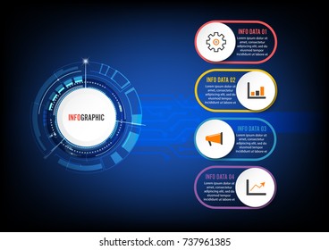 Business data visualization. Process chart. Abstract elements of graph, diagram with steps, options, parts or processes. Vector business template for presentation. Creative concept for infographic.