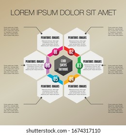 Business data visualization. Process diagram. Abstract graphic elements, diagrams with steps, options, parts or processes. Vector business template for presentation. Creative concept for infographics.