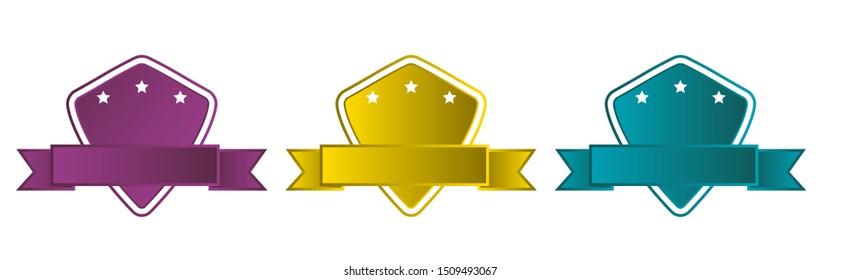 Business data visualization, three multicolored banners  Business vector for presentation.