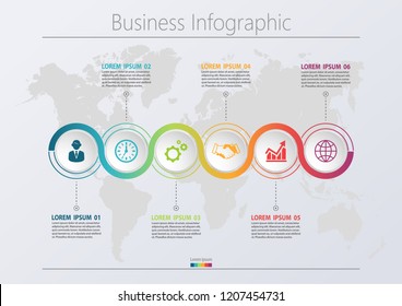Business data visualization. timeline infographic icons designed for abstract background template milestone element modern diagram process technology digital marketing data presentation chart Vector